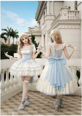 With PUJI - Sea Salt Iced Tea - Classic Lolita Dress, Fishbone Bodice