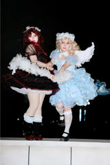 Daydream Whisper - Shisan District - Wedding Lolita OP Suit with Angel Demon Wings