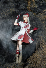 Your Highness - Iron Rose Black Mamba - Gothic Lolita OP Nurse Military Lolita Dress