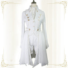 Immortal Thorn - Snow Shadow - Long Sleeveless Ouji Lolita Coat