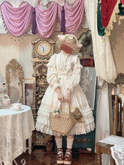 Miss Cube - Cool Sheep Whisper - Kawaii Retro Lolita SK with Detachable Suspenders