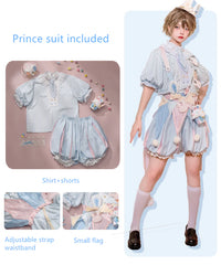 Forest Fluorescent Carps - Ouji Lolita Suit Circus Prince Shorts and OP Dress