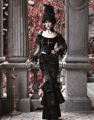 Blood Supply - Duchess - Gothic Lolita Mermaid Skirt Velvet Hip-Hugging Lolita Long Skirt