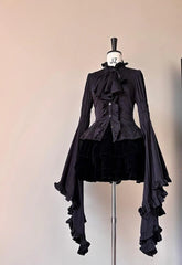 FlowerFairyDaily - Twilight Blessing - Gothic Lolita Blouse with Oversized Princess Sleeves