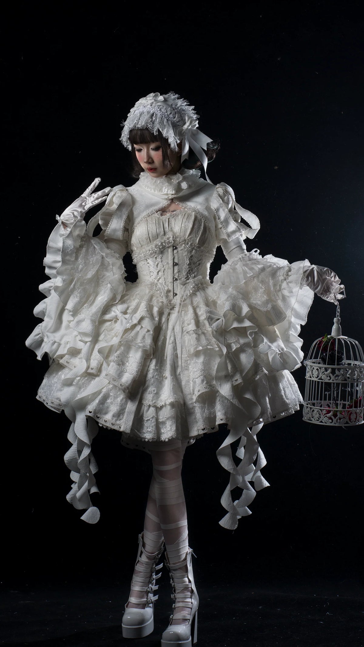 Smoothy - Caliburn - Gothic Lolita JSK Dress with Bolero with Detachable Sleeves