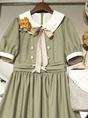 EESSILY - The Spring of Champs Elysees - Elegant Lolita Floral Embroidered OP