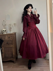 Forest Song - Astris - Reversible Classic Lolita High Waist Fishbone Skirt