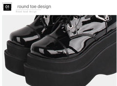 Angelic Imprint - J-fashion Punk Lolita Classic Black High Boots