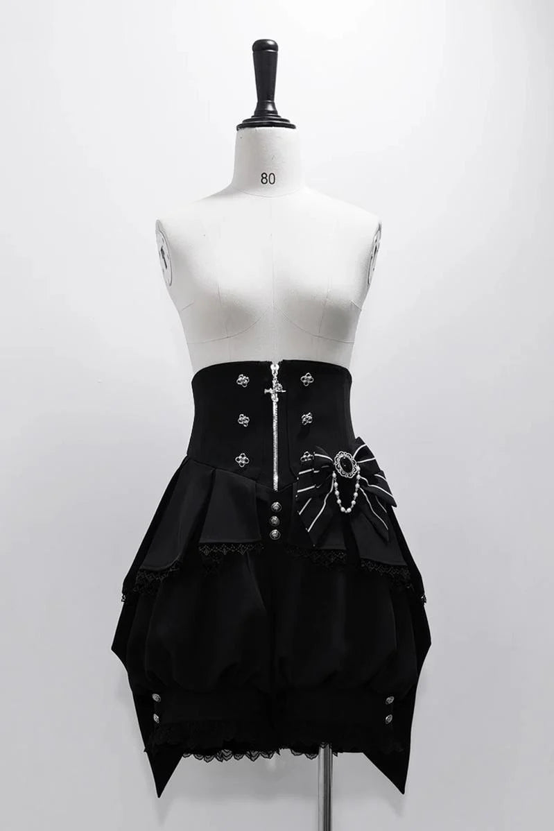Princess Chronicles - Fancy Trick - Retro Ouji Lolita Black Shorts Dark-themed