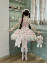 Sugar Girl - Dreamy Butterfly - Ballet-style Sweet Lolita JSK Dress With Large Bow Trailing