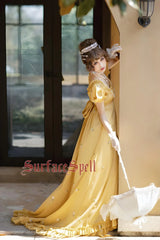Surface Spell - Spring Rendezvous - Vintage Lolita OP Dress Embroidered Empire Waist Dress