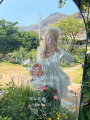 Yingtang - Rose of France - Sweet Lolita Plus Size Halter Puffy Dress Set