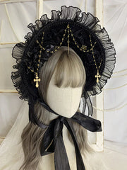 Sweet Jelly Lolita - Goth Lolita Bornet Elegant BNT Headdress