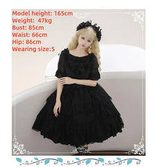 Eieyomi - Iris Love - Gothic Princess Lolita JSK Dress + Elegant Chiffon Top
