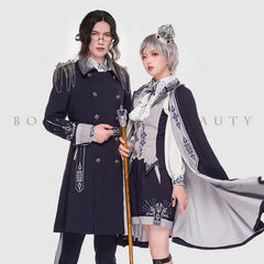 Youpairui - Sheffield - British Military Navy Blue Ouji Lolita Set
