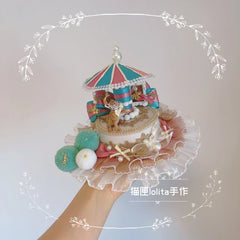 Cat Box - Night Party - Kawaii Lolita Small Top Hat KC Headdress