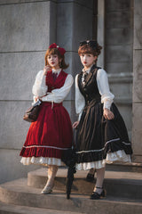 Miss Point - Rose Doll - Retro Lolita Vest Velvet Lolita Waistcoat