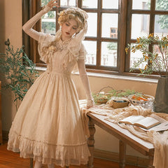 BittterSweet - Vintage Lolita OP Dress Old School Lace Long Dress