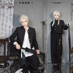 CastleToo - Chinese-style Han Element Zhongshan Suit Dragon and Crane Pattern