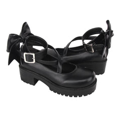 Angelic Imprint - Punk Lolita Black Platform Shoes