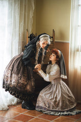 Miss Point - Demon Hunting Notes - Fishbone Gothic Lolita Skirt