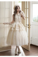 Urtto - Moonlight Dance - Elegant Lolita Halter-neck JSK Dress in Ballet Style