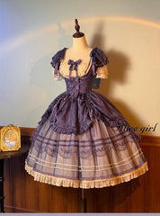 Alice Girl - Yesterday Morning Mist - Classic Lolita JSK Elegant Low-cut Lolita Dress