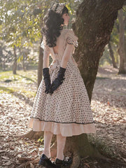 Cat-Romance - Coconut Milk Boo Boo - Elegant Lolita Polka Dot OP