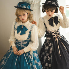 Miss Point - Customized Vintage Lolita Skirt Elegant Pullover Fishbone SK