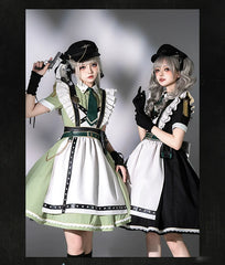 Forest Fluorescent Carps - Girl's Weapon - Military-Inspired Maid Lolita OP Suit