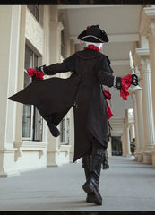 Forest Fluorescent Carps - Rose Countess - Ouji Lolita Pants Suit Prince Coat Elegant Shirt Trailing