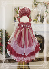 Elpress L - Christmas Flower Hairpins Lolita Mesh Veil KC Bonnet