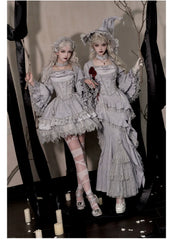 With PUJI - Letter and Poetry · Twilight - Gothic Witch Lolita SK Suit Bodice Mermaid Dress