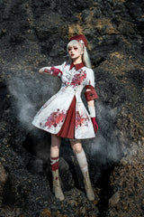 Your Highness - Iron Rose Black Mamba - Gothic Lolita OP Nurse Military Lolita Dress