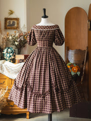 Forest Wardrobe - Forest Picnic - Classic Lolita OP Dress with Off-Shoulder and Lifting Hem