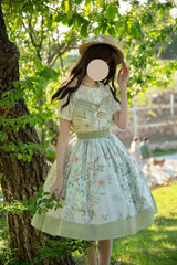 EESSILY - The Rose Dowry - Daily Cotton Lolita OP Dress V-neck Dress
