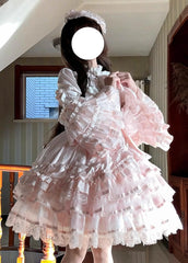 Buling Moon - Solo Puppet - Sweet Lolita OP Dress with Princess Long Sleeves