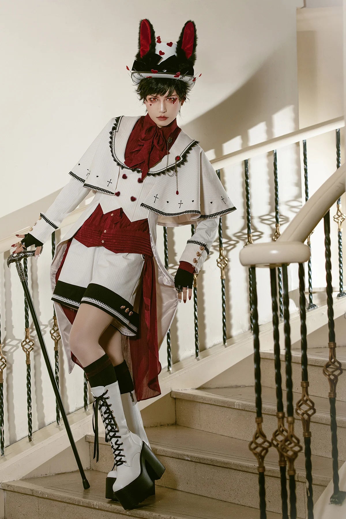 Immortal Thorn - Ouji Lolita Handsome White Prince Wind Coat