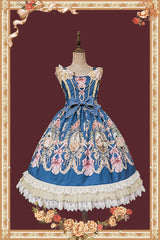 Infanta - Fairytale Town Prom - Printed Tea Party Classic Lolita JSK Suit