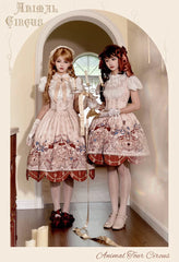 Akiyama Future Studio - Miracle Circus - Kawaii Lolita Dress Bust-Supporting JSK with Circus Prints
