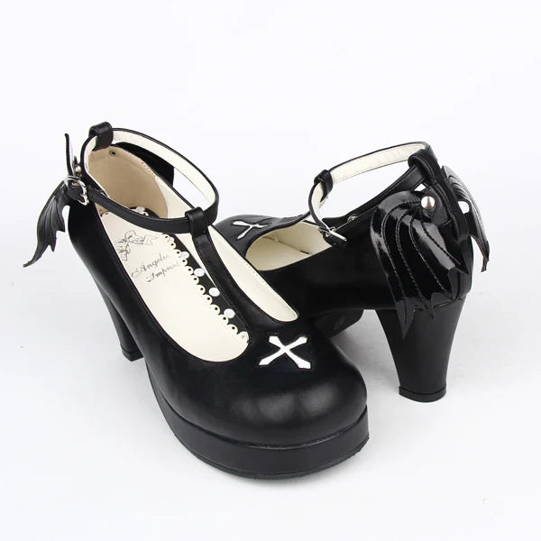 Angelic Imprint - Gothic Lolita Wings and Cross Shoes for Chistmas