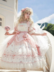 Mademoiselle Pearl - Rose Garden - Elegant Lolita Dress Bridal Floral Dress