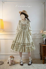 EESSILY - Green Fairy Tales - Classic Lolita Plaid JSK Plus Size Lolita Dress