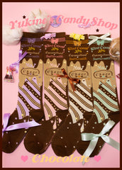 Yukines Box - Kawaii Lolita Chocolate Color Cotton Socks