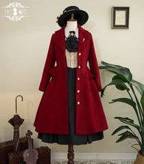 Miss Point - Golden Movement - Elegant Lolita Woolen Coat Quilted Overcoat Customized