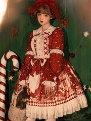 Sweet Date - Christmas Lolita OP Red Lolita Cape