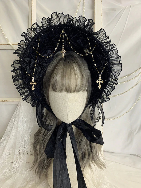 Sweet Jelly Lolita - Goth Lolita Bornet Elegant BNT Headdress