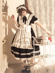 Your Princess - Maid Lolita Puff Sleeve Black Dress