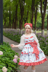 Infanta - Mushroom - Sweet Lolita JSK Dress Printing Dress Short Sleeve Shirt