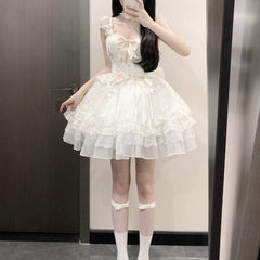 Flight Diary - First Love Praise - Sweet Lolita JSK Tiered Dress Princess Cake Dress